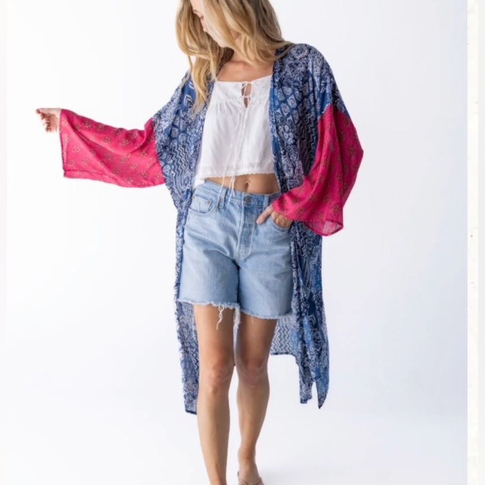 NEW Natural Life sierra mixed print duster L/XL